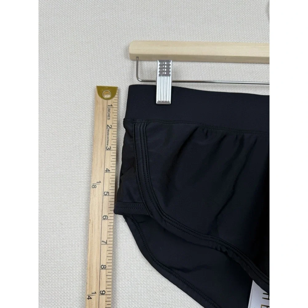 NEW‎ Heat Swimwear Women's Black Shorts Small 962-1818B Mid-Rise Beach Surf
